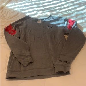 Victoria Secret Pink Sweater with Roses